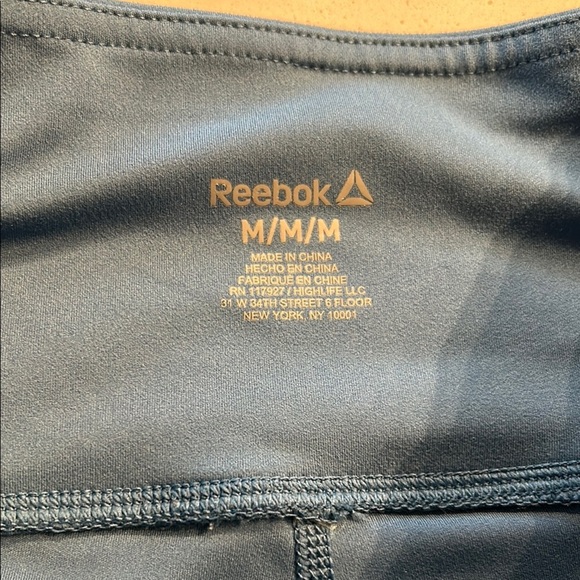 Reebok Blue Bike Shorts with Stretchy Fabric and Wide Waistband - Picture 5 of 8